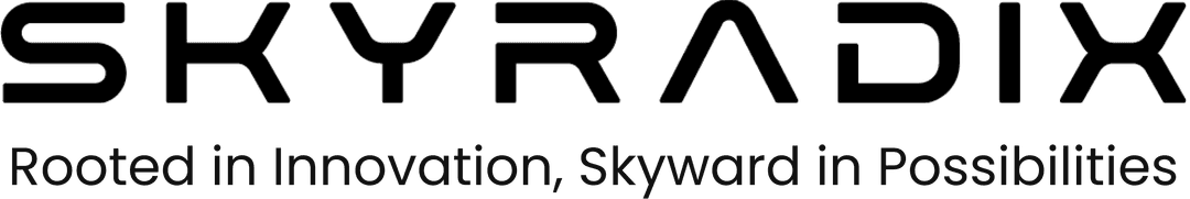 Skyradix white logo